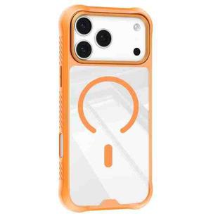 For iPhone 17 Pro Max Mutural Clear Armor Series MagSafe PC Hybrid TPU Phone Case(Orange)
