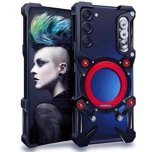 For Samsung Galaxy S23+ 5G Rotating Bracket Hollow Metal Phone Case(Black)