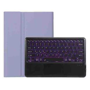 For Honor Pad 10 AH29-AS TPU Ultra-thin Detachable Backlight Bluetooth Keyboard Tablet Leather Case with Touchpad(Purple)