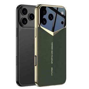 For iPhone 17 Pro Max GKK Blade Phantom Plain Leather Phone Case(Green)