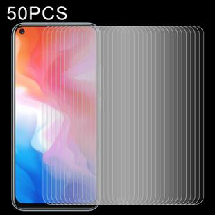For Vivo Y50 50 PCS 0.26mm 9H 2.5D Tempered Glass Film