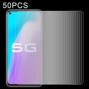 For Vivo Y70s 50 PCS 0.26mm 9H 2.5D Tempered Glass Film