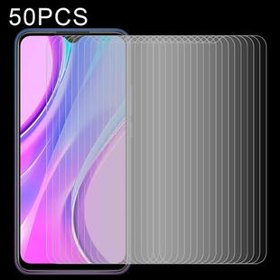 For Xiaomi Redmi 9 (India) 50 PCS 0.26mm 9H 2.5D Tempered Glass Film