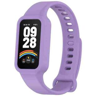 For Xiaomi Smart Band 9 Active / Redmi Band  3 xDfind Solid Color Silicone Watch Band(Purple)