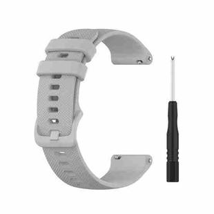 For Garmin Forerunner 745 Small Grid Quick Release Watch Band with Screwdriver, Size: Free Size 22mm(Gray)