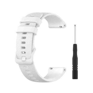 For Garmin Forerunner 745 Small Grid Quick Release Watch Band with Screwdriver, Size: Free Size 22mm(White)