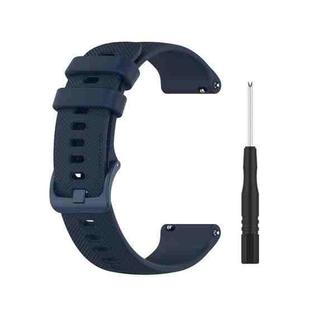 For Garmin Forerunner 745 Small Grid Quick Release Watch Band with Screwdriver, Size: Free Size 22mm(Navy Blue)