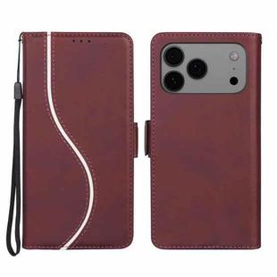 For iPhone 17 Pro Side Buckle S Curve Leather Phone Case(Red)
