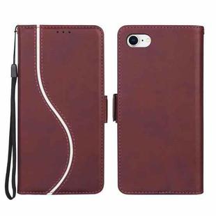 For iPhone 7 / 8 / SE 2022 Side Buckle S Curve Leather Phone Case(Red)