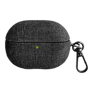 For Huawei FreeBuds Pro 4 Fine Cloth Earphone Case with Hook(Grey)