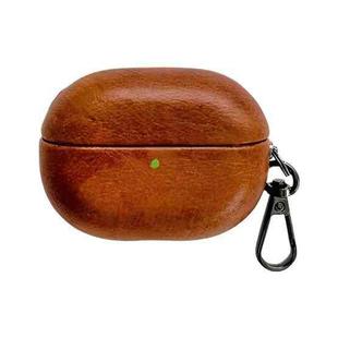 For Huawei FreeBuds Pro 4 Oily Leather Bluetooth Earphone Protective Case(Brown)