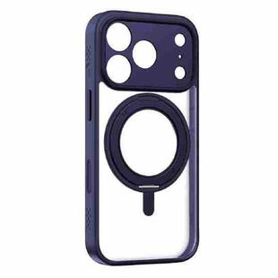 For iPhone 17 Pro MOMAX Magsafe Magnetic Metal Rotating Holder Phone Case(Blue)