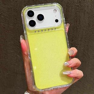 For iPhone 17 Pro Max Glitter Powder 3-in-1 TPU + PC Phone Case(Yellow)