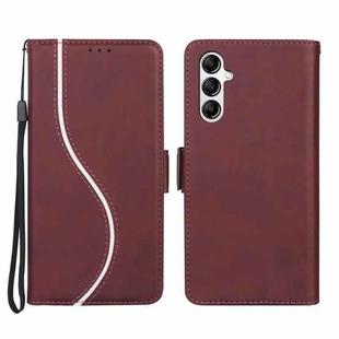 For Samsung Galaxy A54 5G Side Buckle S Curve Leather Phone Case(Red)