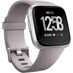 For Fitbit Versa 2 / Versa / Versa Lite xDfind Flat Holes Solid Color Silicone Watch Band, Size:L(Khaki)