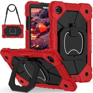 For Lenovo Tab K9 / Tab One TB-305FU Contrast Color Robot Silicone Hybrid PC Tablet Case(Red Black)