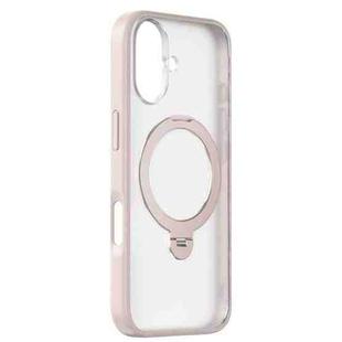 For iPhone 17 ZGA 360 Pivot Holder Magsafe PC Hybrid TPU Phone Case(Pink)