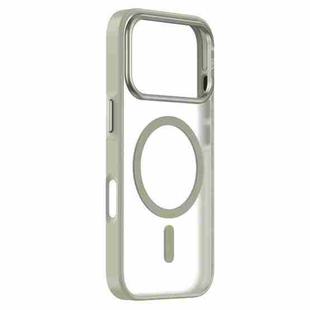 For iPhone 17 Pro ZGA Matte Clear Magsafe PC Hybrid TPU Phone Case(Grey)