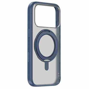 For iPhone 17 Pro ZGA Feitian 360 Rotation Holder Magsafe PC Hybrid TPU Phone Case(Blue)