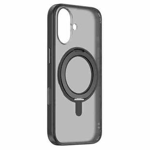 For iPhone 17 ZGA Feitian 360 Rotation Holder Magsafe PC Hybrid TPU Phone Case(Black)