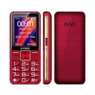 MXMID G880 Pro Big Keys Elder Phone, 2.4 inch, MT6261D, 1600mAh Battery, LED Flashlight, Network: 2G(Red)