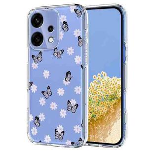 For OPPO Reno14 5G Global / Reno14 F Flower Pattern Painted TPU Phone Case(Little Butterfly)