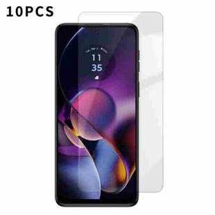 For Motorola Moto G54 Kalebol 10pcs High-Aluminum Semi-Screen Anti-Fingerprint HD Tempered Glass Film