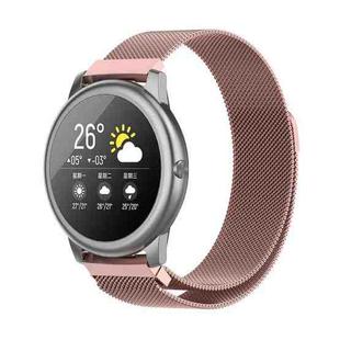 For Xiaomi Haylou Solar LS05 Milanese Casual Magnetic Watch Band, Size: Free Size(Rose Pink)