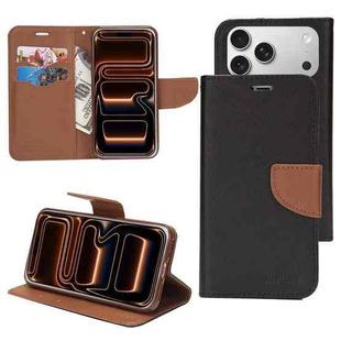 For iPhone 17 Pro Mercury Contrast Color Splicing Leather Phone Case(Brown)