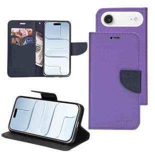 For iPhone Air Mercury Contrast Color Splicing Leather Phone Case(Purple)