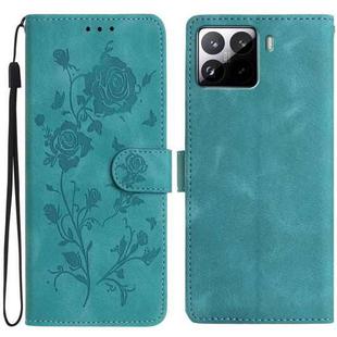 For Redmi 15T Pro 5G Rose Flower Embossing Pattern Leather Phone Case(Green)