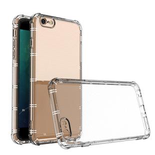 For iPhone 6 Plus / 6s Plus Straight Edge Dual Bone-bits Shockproof TPU Clear Case