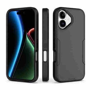 For iPhone 17 2 in 1 PC Hybrid TPU Phone Case(Black)
