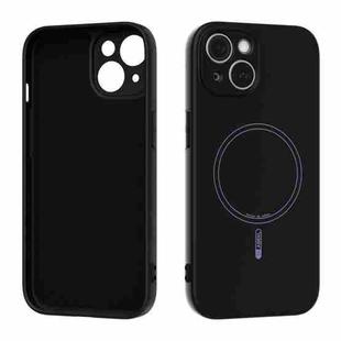 For iPhone 14 ABEEL Skin-friendly Feel Magsafe Liquid Silicone Phone Case(Black)