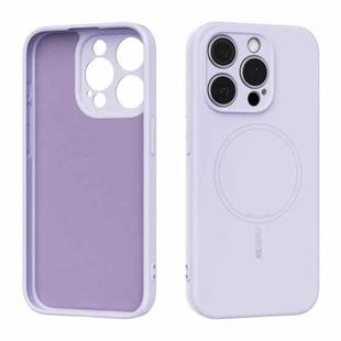 For iPhone 15 Pro ABEEL Skin-friendly Feel Magsafe Liquid Silicone Phone Case(Lilac Purple)