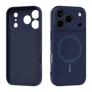 For iPhone 17 Pro ABEEL Skin-friendly Feel Magsafe Liquid Silicone Phone Case(Blue)