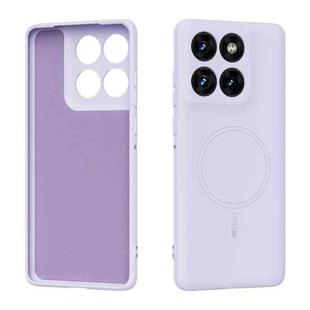 For Motorola Edge 60 Pro ABEEL Skin-friendly Feel Magsafe Liquid Silicone Phone Case(Lilac Purple)