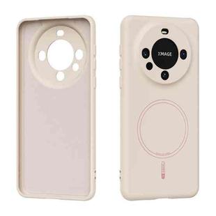 For Huawei Mate 60 ABEEL Skin-friendly Feel Magsafe Liquid Silicone Phone Case(Yellow)