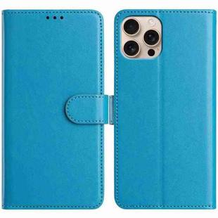For iPhone 15 Pro Max Lambskin 8-card Slot Leather Phone Case(Light Blue)
