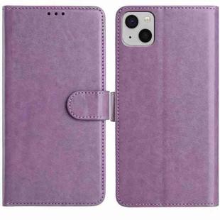 For iPhone 15 Lambskin 8-card Slot Leather Phone Case(Purple)
