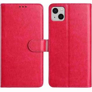For iPhone 14 Lambskin 8-card Slot Leather Phone Case(Rose Red)