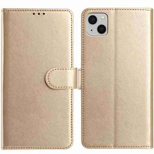 For iPhone 14 Lambskin 8-card Slot Leather Phone Case(Gold)