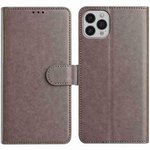 For iPhone 14 Pro Max Lambskin 8-card Slot Leather Phone Case(Grey)