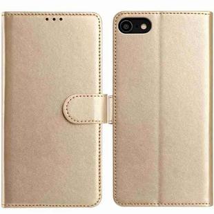 For iPhone SE 2022 / SE 2020 / 8 Lambskin 8-card Slot Leather Phone Case(Gold)