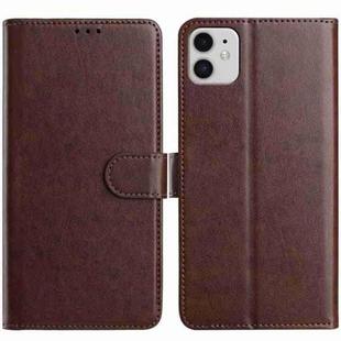 For iPhone 11 Lambskin 8-card Slot Leather Phone Case(Brown)