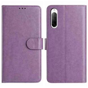For Sony Xperia 10 V Lambskin 8-card Slot Leather Phone Case(Purple)
