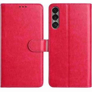 For Sony Xperia 1 VII Lambskin 8-card Slot Leather Phone Case(Rose Red)