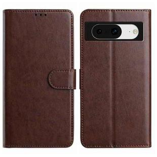 For Google Pixel 8 Lambskin 8-card Slot Leather Phone Case(Brown)