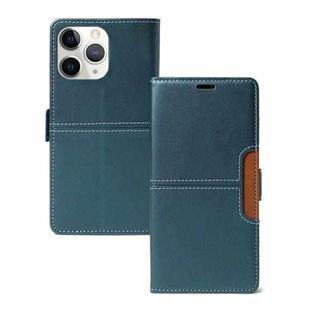 For iPhone 11 Pro Max Magnetic Buckle Card Slot Leather Phone Case(Cyan)