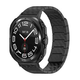 For Samsung Galaxy Watch Ultra 47mm / Ultra 2025 Carbon Fiber Magnetic Loop Watch Band(Black)